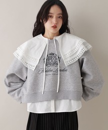 エンブレム刺繍/ポンチスウェットプルオーバー