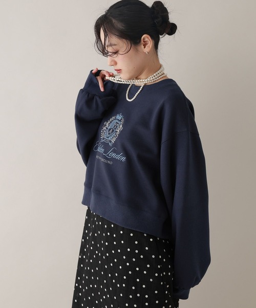 RAGEBLUE（レイジブルー）の「エンブレム刺繍/ポンチスウェットプルオーバー（スウェット・レディース・グレー/ホワイト/ネイビー・FREE）」の16枚目の写真