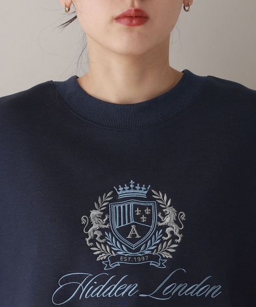 RAGEBLUE（レイジブルー）の「エンブレム刺繍/ポンチスウェットプルオーバー（スウェット・レディース・グレー/ホワイト/ネイビー・FREE）」の20枚目の写真