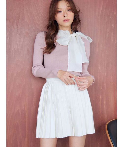 MERCURYDUO（マーキュリーデュオ）の「U.S. POLO ASSN.別注 配色ラインニットセットアップ（ワンピース・レディース・アイボリー/グレー/ネイビー・SMALL/MEDIUM）」の7枚目の写真