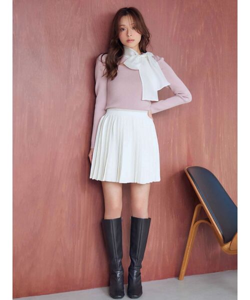 MERCURYDUO（マーキュリーデュオ）の「U.S. POLO ASSN.別注 配色ラインニットセットアップ（ワンピース・レディース・アイボリー/グレー/ネイビー・SMALL/MEDIUM）」の9枚目の写真