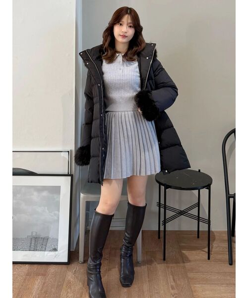 MERCURYDUO（マーキュリーデュオ）の「U.S. POLO ASSN.別注 配色ラインニットセットアップ（ワンピース・レディース・アイボリー/グレー/ネイビー・SMALL/MEDIUM）」の18枚目の写真