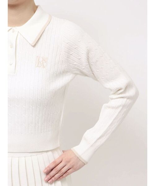 MERCURYDUO(マーキュリーデュオ)の「U.S. POLO ASSN.別注 配色ラインニットセットアップ(ワンピース・レディース・アイボリー/グレー/ネイビー・SMALL/MEDIUM)」の17枚目の写真