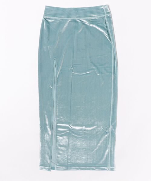 FLEX VELVET SIDE SLIT SKIRT