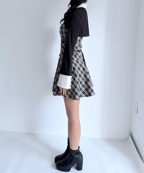 NOMAE(ノーマエ)の「ショートブラウスレイヤードワンピース(ワンピース・レディース・ブラック系その他/ブラック/ブラウン系その他/グレー系その他・FREE)」の21枚目の写真