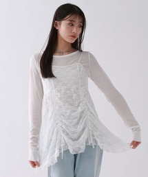 ★sk★新品 タグ付き あちゃちゅむ 白鳥 レース カットソー ànuke online store（アンヌーク） / Tuck Lace SkirtTuck Lace Skirt
