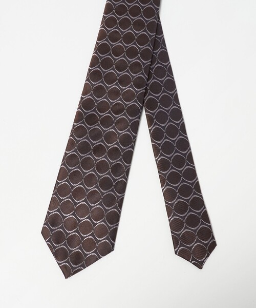 UNITED ARROWS(ユナイテッドアローズ)の「<Holliday&Brown>サークル ジャガード ネクタイ(ネクタイ・メンズ・ネイビー/ブラウン系・FREE)」の6枚目の写真