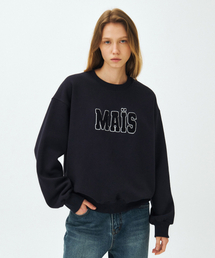 MAIS BOUCLE LOGO SWEAT SHIRT / NAVY