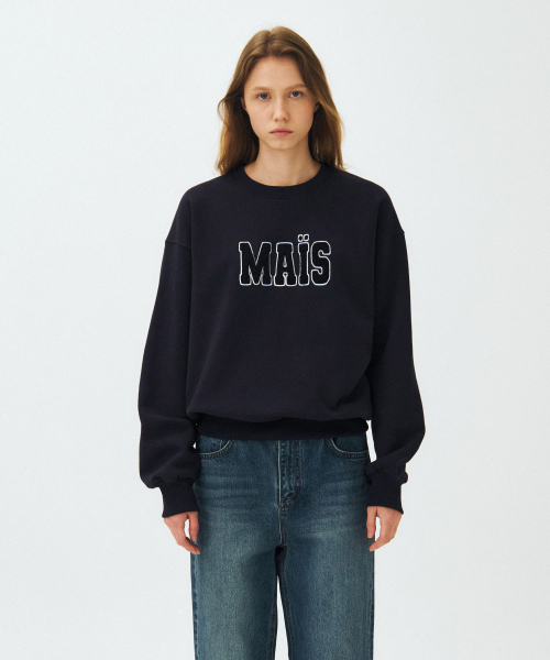 MAIS（マイス）の「MAIS BOUCLE LOGO SWEAT SHIRT / NAVY（スウェット・レディース・その他・FREE）」の3枚目の写真