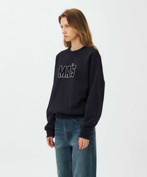 MAIS（マイス）の「MAIS BOUCLE LOGO SWEAT SHIRT / NAVY（スウェット・レディース・その他・FREE）」の4枚目の写真