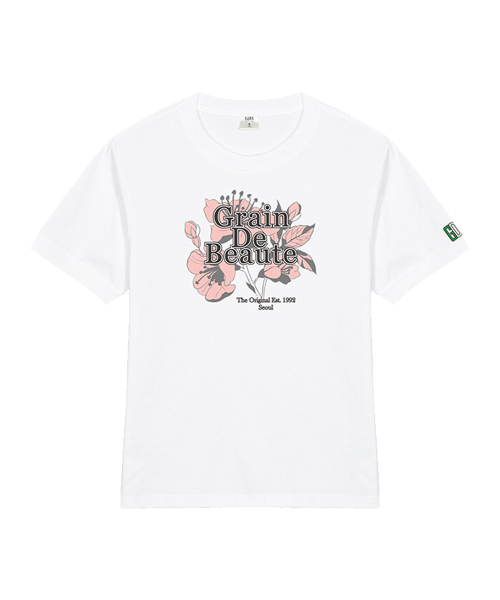 GRAIN DE BEAUTE（グランデボーテ）の「SIGNATURE T-SHIRT 03 [WHITE]（Tシャツ/カットソー・レディース・ホワイト・S/M/L/XL）」の2枚目の写真