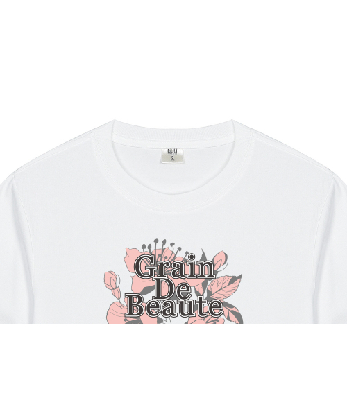 GRAIN DE BEAUTE（グランデボーテ）の「SIGNATURE T-SHIRT 03 [WHITE]（Tシャツ/カットソー・レディース・ホワイト・S/M/L/XL）」の4枚目の写真