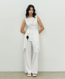 MAKE A TOAST（メイクアトースト）の「セミローライズポケットパンツホワイト MBESPA005WH（スラックス）」