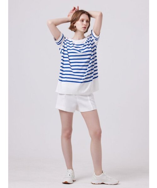 AYIHOLIC CASHMERE(アイホリックカシミア)の「マリンストライプラウンドネックプルオーバー(ニット/セーター・レディース・その他・FREE)」の3枚目の写真