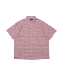 ANALOG MOOD（アナログムード）の「チェックコットン半袖シャツ（ピンク）（シャツ/ブラウス）」