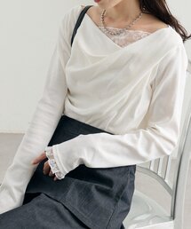 mystic | レースドッキングオフショルロンT(Tシャツ/カットソー)