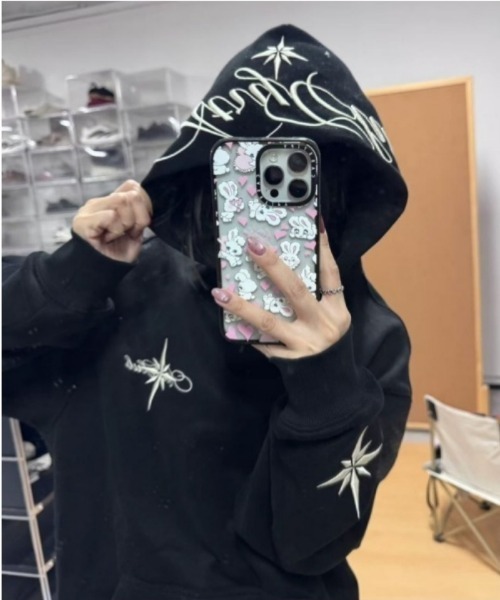 Ritzy(リッツィー)の「スターモチーフ刺繍 裏起毛パーカー(パーカー・レディース・ブラック/グレー/チャコールグレー・M/L)」の13枚目の写真