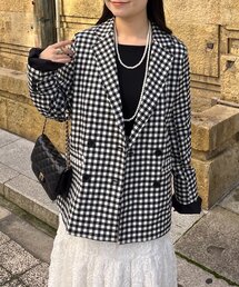 prose verse | ストレッチギンガムチェックジャケット(テーラードジャケット)