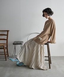 THE YOn | ドットプリーツマキシスカート(スカート)