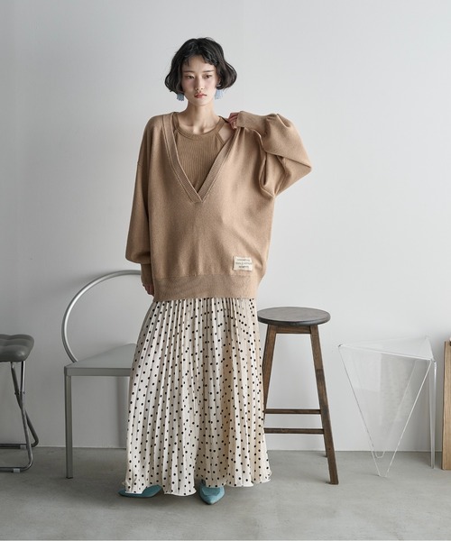 THE YOn（ザヨン）の「ドットプリーツマキシスカート（スカート・レディース・ブラック/アイボリー/グリーン・FREE）」の17枚目の写真