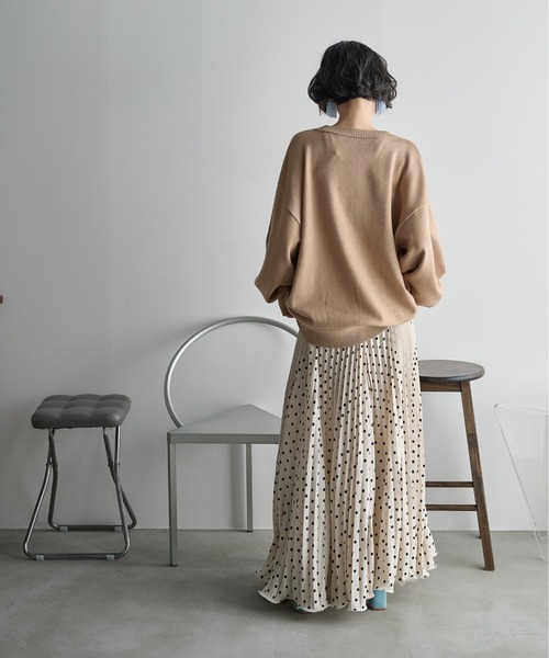 THE YOn（ザヨン）の「ドットプリーツマキシスカート（スカート・レディース・ブラック/アイボリー/グリーン・FREE）」の19枚目の写真