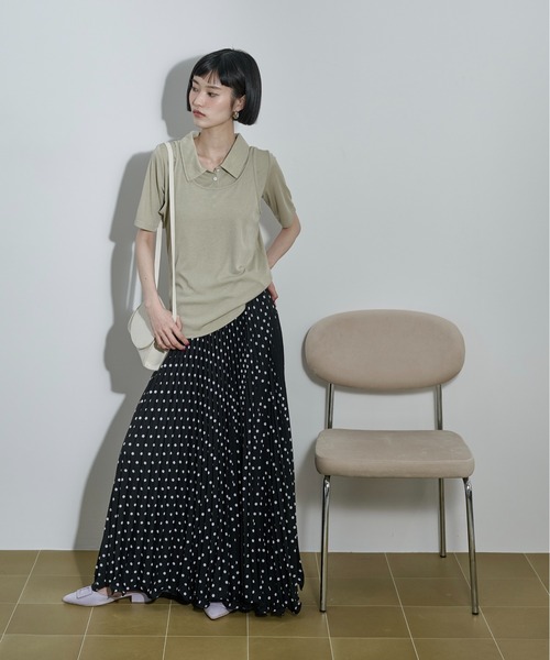 THE YOn（ザヨン）の「ドットプリーツマキシスカート（スカート）」 - WEAR