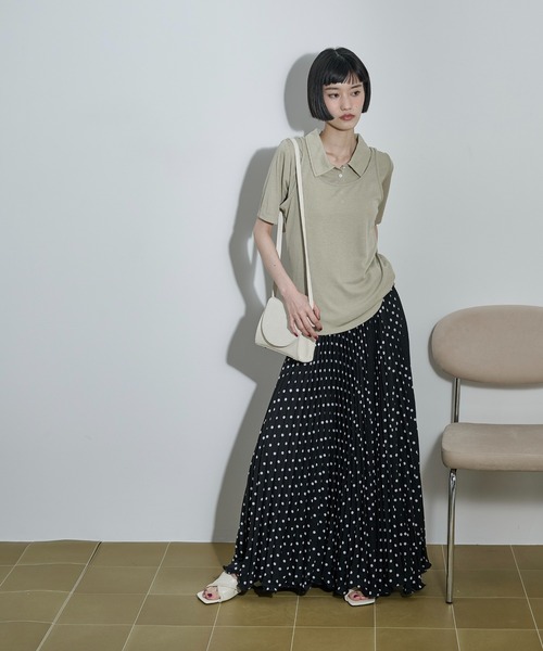 iki ドットプリーツスカート THE YOn（ザヨン）の「ドットプリーツマキシスカート（スカート）」 - WEAR