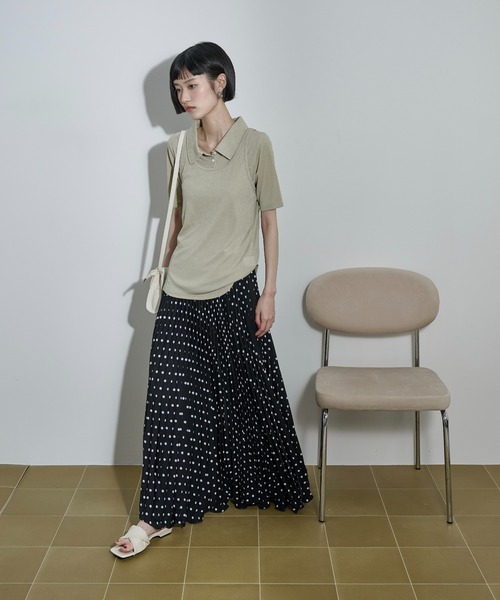 THE YOn（ザヨン）の「ドットプリーツマキシスカート（スカート）」 - WEAR