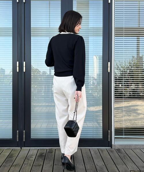 couture brooch(クチュールブローチ)の「【洗える・着映え】オーガンジーリボンタイ ニット(ニット/セーター・レディース・ベビーピンク/アイボリー/ブラック・38/36/42)」の18枚目の写真