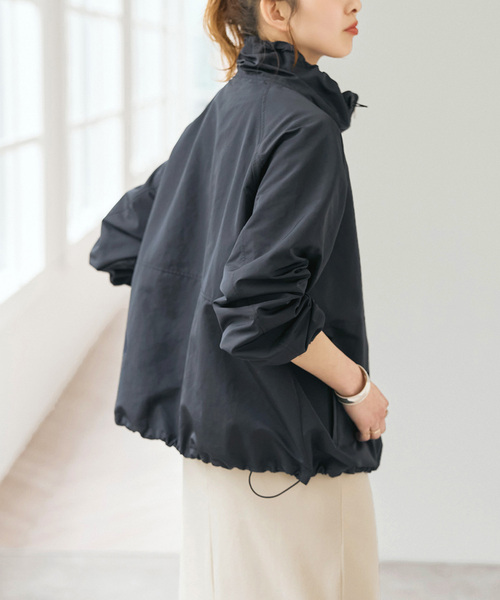 Spick & Span（スピックアンドスパン）の「シルキータフタスタンドカラーブルゾン（その他アウター・レディース・アイボリー/ブラック・38/36）」の6枚目の写真