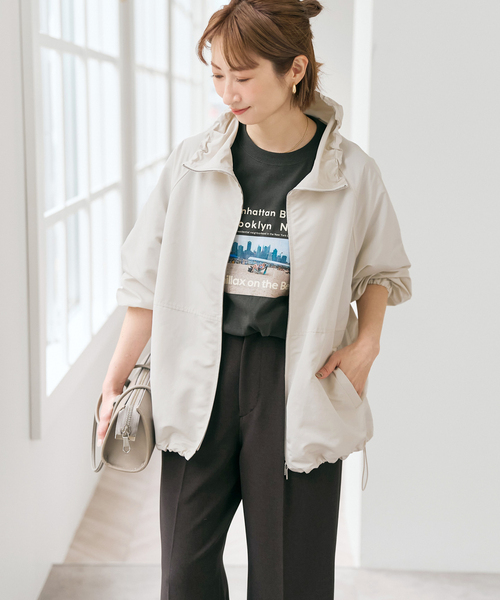 Spick & Span（スピックアンドスパン）の「シルキータフタスタンドカラーブルゾン（その他アウター・レディース・アイボリー/ブラック・38/36）」の10枚目の写真