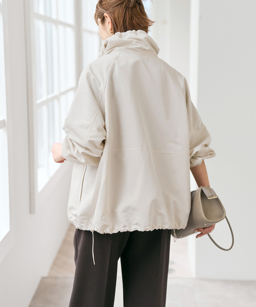 Spick & Span（スピックアンドスパン）の「シルキータフタスタンドカラーブルゾン（その他アウター・レディース・アイボリー/ブラック・38/36）」の13枚目の写真