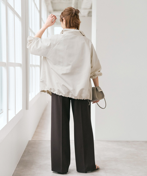 Spick & Span（スピックアンドスパン）の「シルキータフタスタンドカラーブルゾン（その他アウター・レディース・アイボリー/ブラック・38/36）」の18枚目の写真