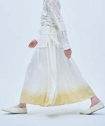 muller of yoshiokubo | muller of yoshiokubo ミュラーオブヨシオクボ / RUSTIC LINEN GRADATION SKIRT ラスティックリネングラデーションスカート / MLS26405(スカート)