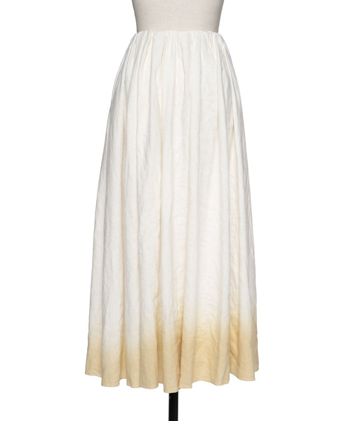muller of yoshiokubo（ミュラーオブヨシオクボ）の「muller of yoshiokubo ミュラーオブヨシオクボ / RUSTIC LINEN GRADATION SKIRT ラスティックリネングラデーションスカート / MLS26405（スカート・レディース・ホワイト/ブラック・36）」の10枚目の写真