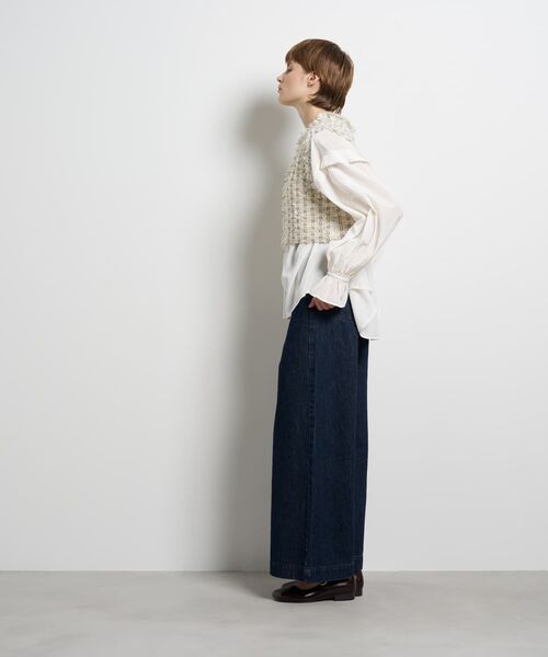 LANVIN en Bleu(ランバンオンブルー)の「リボンヤーンツイードショートベスト(シャツ/ブラウス・レディース・オフホワイト/ブルー系その他・36/38)」の12枚目の写真