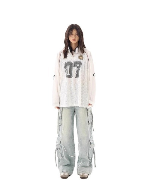 Ritzy(リッツィー)の「メッシュフットボールジャージー(Tシャツ/カットソー・レディース・ブラック/ホワイト・M/L)」の20枚目の写真