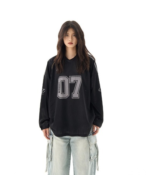 Ritzy(リッツィー)の「メッシュフットボールジャージー(Tシャツ/カットソー・レディース・ブラック/ホワイト・M/L)」の18枚目の写真