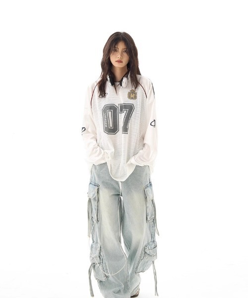 Ritzy(リッツィー)の「メッシュフットボールジャージー(Tシャツ/カットソー・レディース・ブラック/ホワイト・M/L)」の15枚目の写真