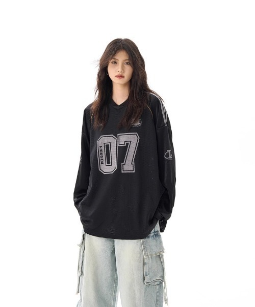 Ritzy(リッツィー)の「メッシュフットボールジャージー(Tシャツ/カットソー・レディース・ブラック/ホワイト・M/L)」の14枚目の写真