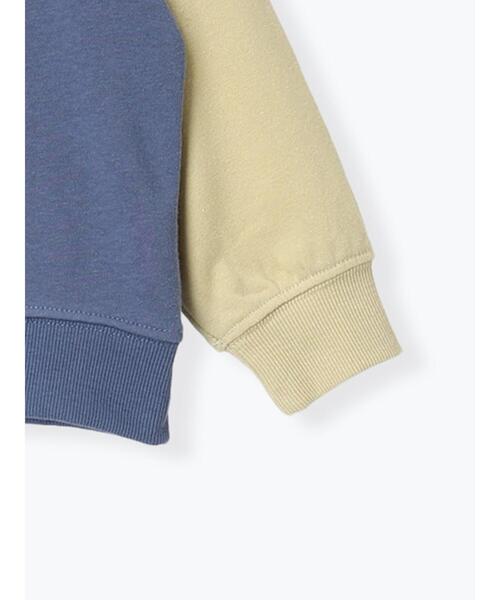 Samansa Mos2 Lagom(サマンサモスモスラーゴム)の「クレイジー配色ラグラントレーナー(Tシャツ/カットソー・キッズ・キナリ/ブルー・130/95/120/110/100)」の5枚目の写真