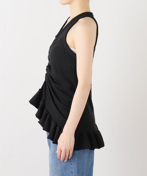 JOINT WORKS(ジョイントワークス)の「OURSAALTY / アワーソルティ Easy layered sleeveless(Tシャツ/カットソー・レディース・ブラック/アイボリー・FREE)」の3枚目の写真