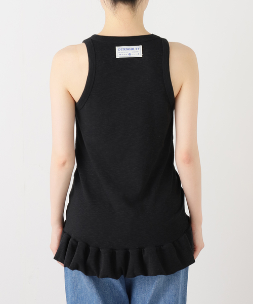 JOINT WORKS(ジョイントワークス)の「OURSAALTY / アワーソルティ Easy layered sleeveless(Tシャツ/カットソー・レディース・ブラック/アイボリー・FREE)」の5枚目の写真
