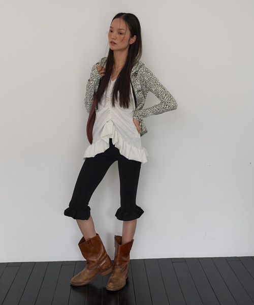 JOINT WORKS(ジョイントワークス)の「OURSAALTY / アワーソルティ Easy layered sleeveless(Tシャツ/カットソー・レディース・ブラック/アイボリー・FREE)」の16枚目の写真