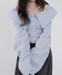 mellowneon（メロウネオン）の「2wayオフショルギャザースリーブブラウス（シャツ/ブラウス）」