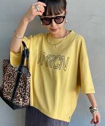 AMERICANA | [Americana/アメリカーナ] 別注 AMRCN ショート丈フロッキープリントTシャツ【追加】(Tシャツ/カットソー)