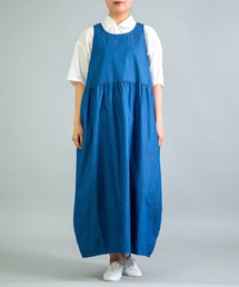 OMNIGOD | [OMNIGOD womens / オムニゴッド] 4ozデニム ノースリーブギャザーワンピース(ワンピース)