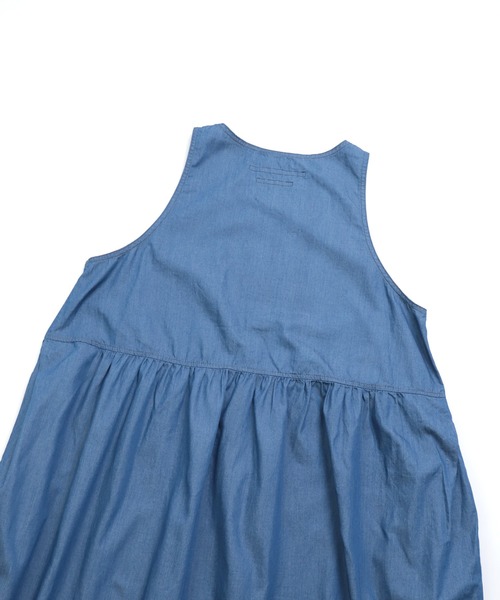 OMNIGOD womens / オムニゴッド] 4ozデニム ノースリーブギャザー