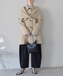 r.（アールドット）の「スカーフ付き　ステンカラーコート（ステンカラーコート）」