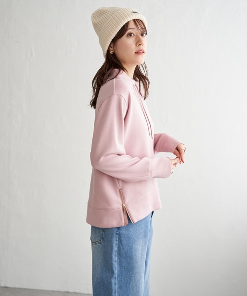 ikka(イッカ)の「【雑誌InRed4月号掲載】GOKU楽カノコダンボールプルオーバー(スウェット・レディース・グレイッシュベージュ/サックスブルー/ピンク/オフホワイト/ミント/チャコール・L/M/S)」の22枚目の写真